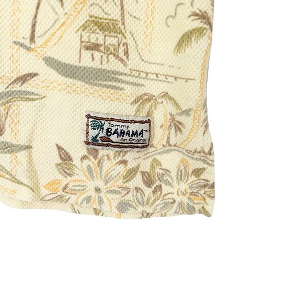 Tommy Bahama Yellow Floral Short Sleeve Polo Sz L - Picture 4 of 5